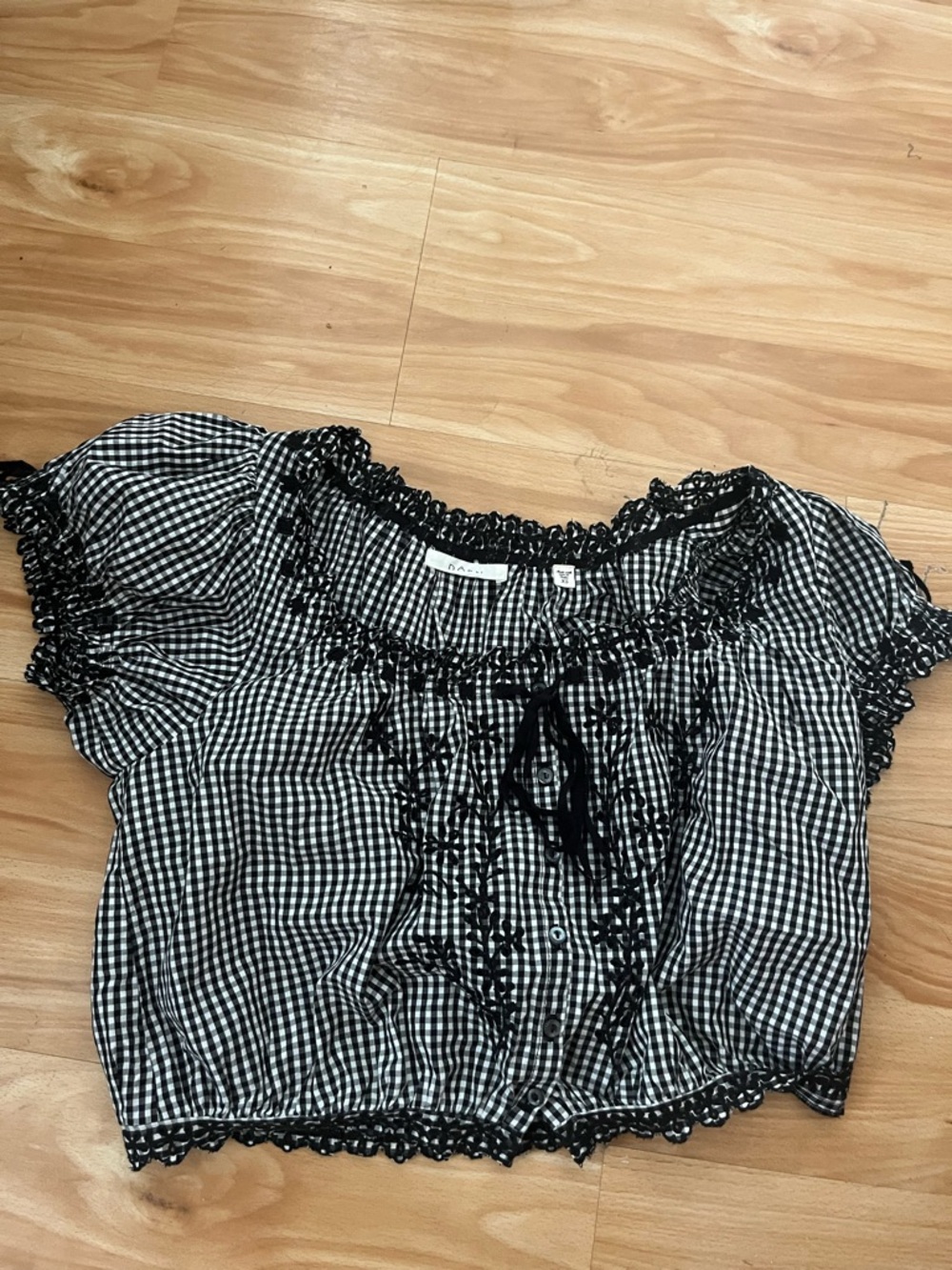 Doen gingham nera top
